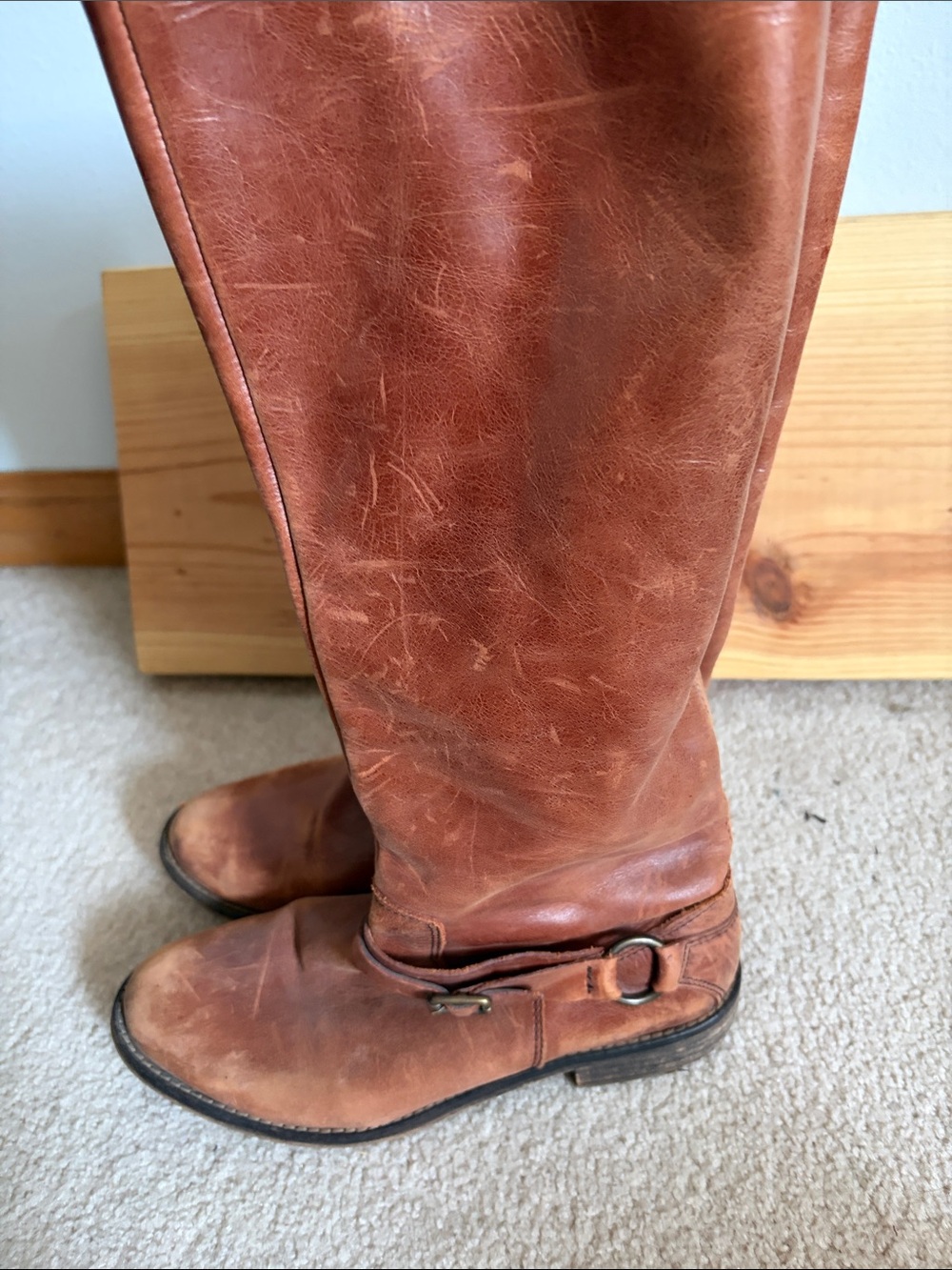hinge Tall Riding Boots Brown - Picture 3 of 10